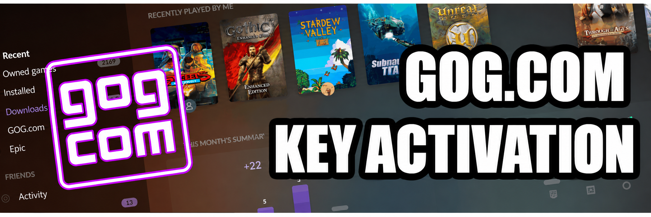 Activating a GOG.com game key