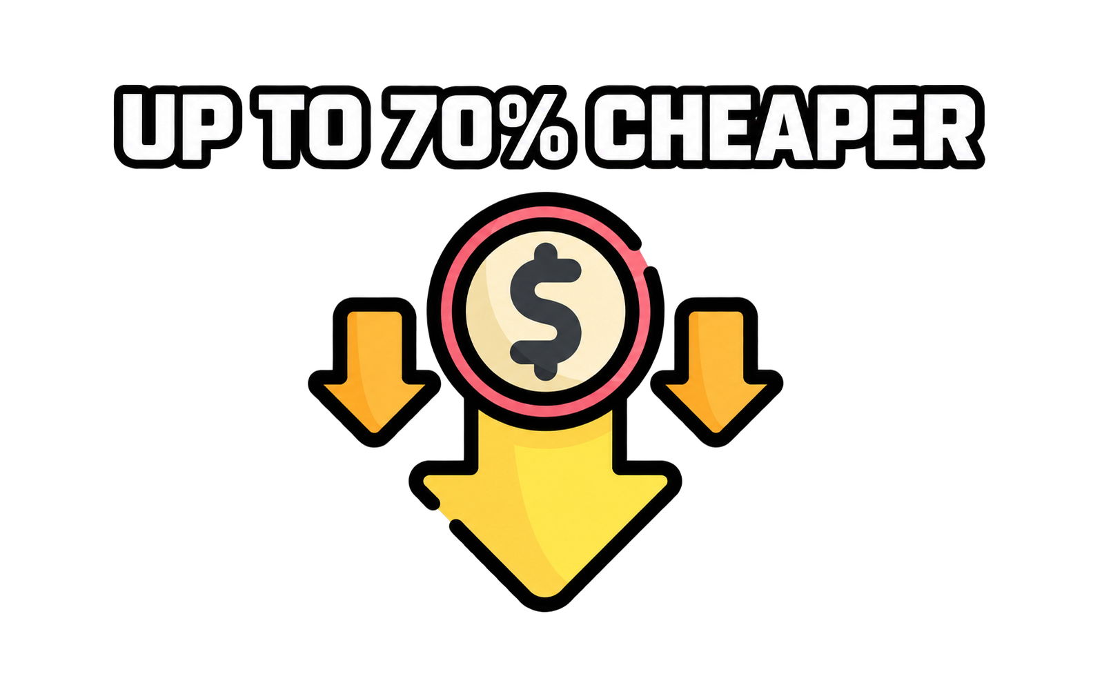 Save up to 70 percent by comparing prices